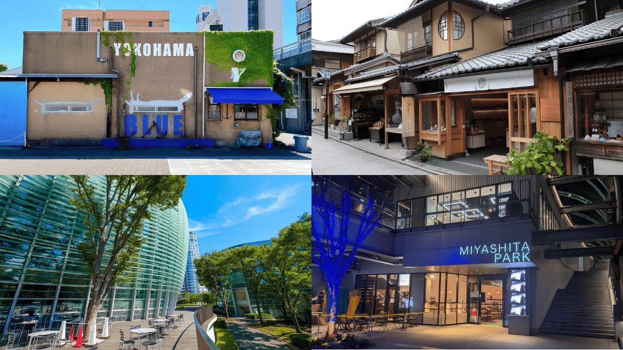 ファサード建築をしている4店舗